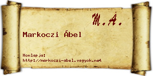 Markoczi Ábel névjegykártya